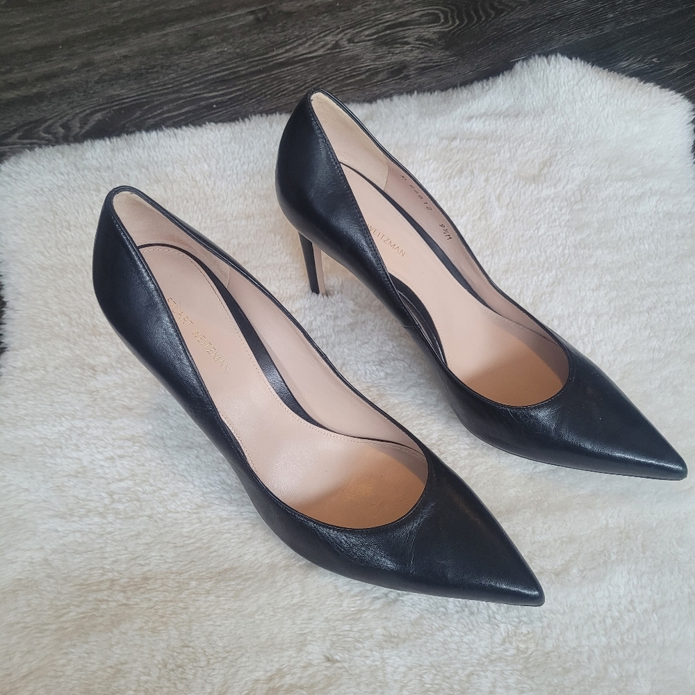 Stuart Weitzman Power 100 Stilettos In Black Size 9.5 - Picture 5 of 16